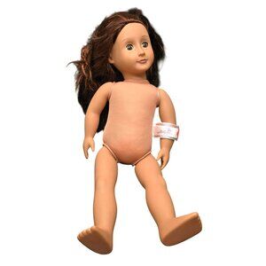 Our Generation Doll Auborn Hair Brown Eyes and Freckles 18" Sleep Wake JJ3824